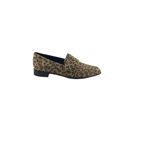 Django and Juliette Gabrian Leather Loafer Camel Leopard