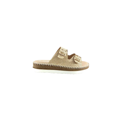 Just Bee Cassia Natural Raffia Slide