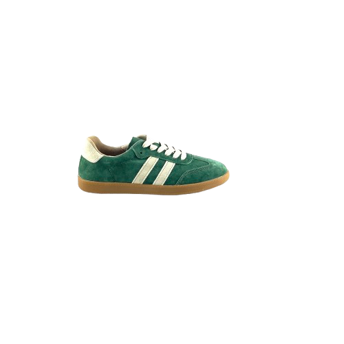 Just Bee Crystal Green/Biege Leather Sneaker