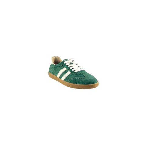 Just Bee Crystal Green/Biege Leather Sneaker