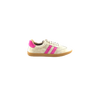 Just Bee Crystal Beige/Fuscia Leather Sneaker