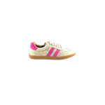 Just Bee Crystal Beige/Fuscia Leather Sneaker