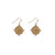 Von Treskow Compass Frame Coin Earrings Yellow Gold