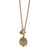 Von Treskow Curb Chain Necklace With Shield Yellow Gold