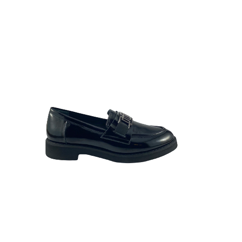 Nu by Neo Ellory  Black Patent Leather Loafer