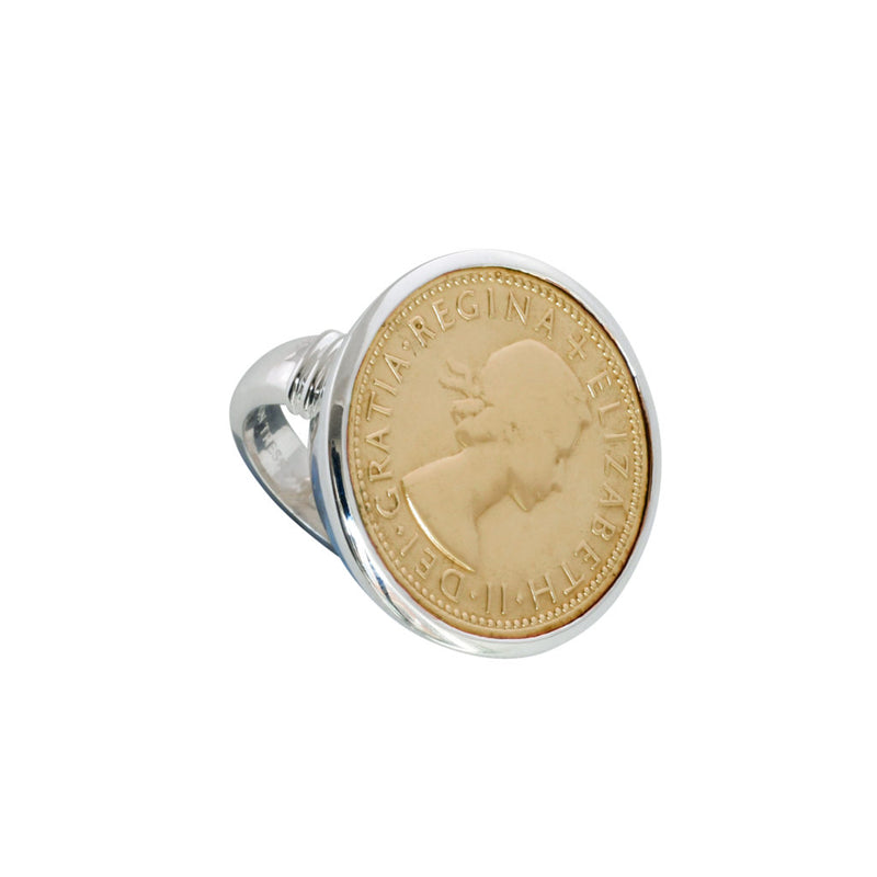 Von Treskow Shilling Coin Ring Yellow Gold